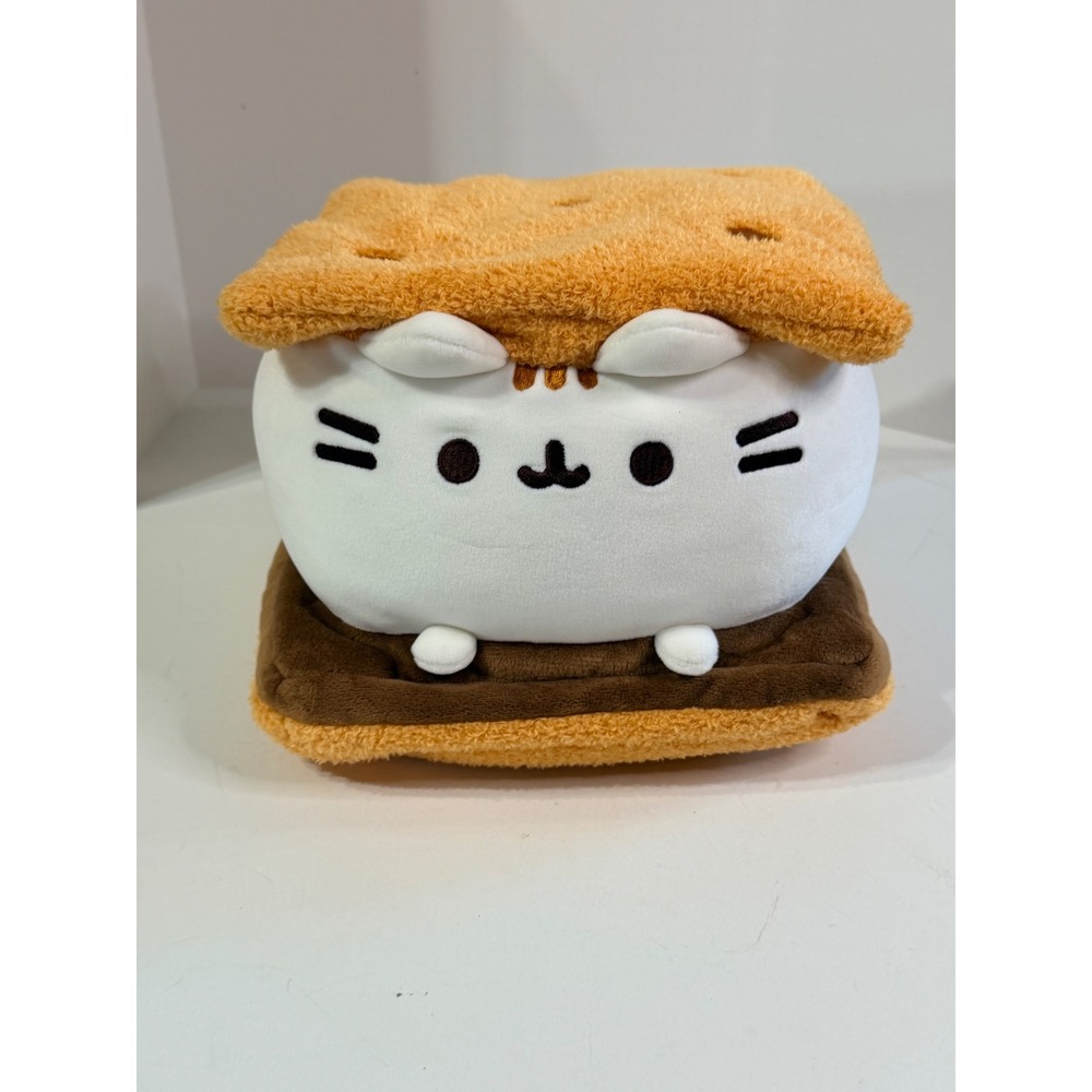 Pusheen S'mores Plush Stuffed Animal Cat Marshmallow Graham Cracker Brown Tan